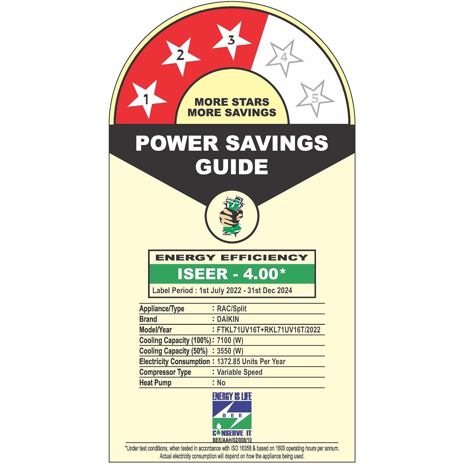 Daikin FTKL71U 2.1 Ton 3 Star Inverter Split AC (Power Chill, PM2.5 Filter, Silent, 10Yr Warranty) - Image 4