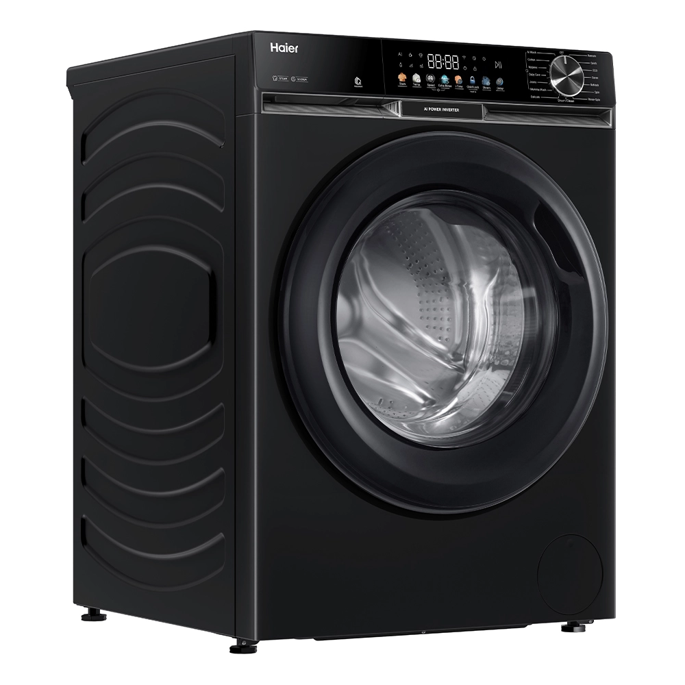 Haier 9 kg 1400 RPM Front Load Washing Machine – HW90-IM14F5BKU1, Black - Image 3
