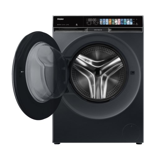 Haier 12 kg / 8 kg 1400 RPM Front Load Washer Dryer – HWD120-DM14F17BKU1, Black - Image 4