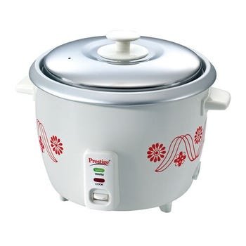 Prestige Delight PRWO 1.8 Electric Rice Cooker (White), 1.8 Litre; representative product photograph