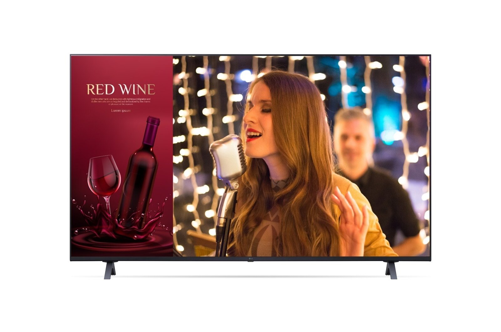 LG55UR640S commercial signage display, manufacturer representative image.