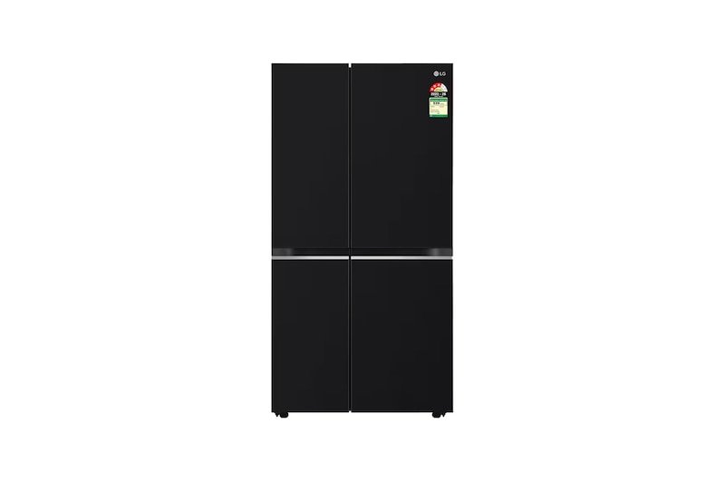 LG GL-B257HWBY side-by-side refrigerator in western black; representative model