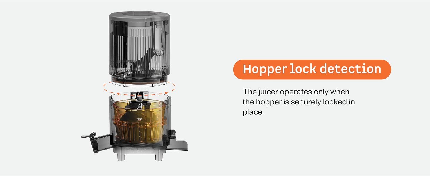 Atomberg Althea Midnight Black – Hopper lock detection