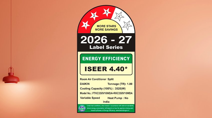 Daikin FTKC35XV original manufacturer energy-rating reference.