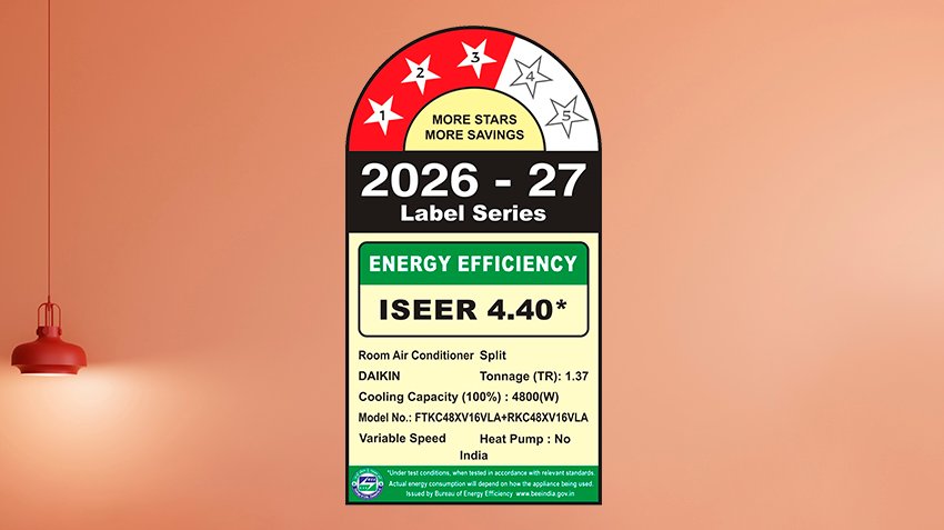 Daikin FTKC48XV original manufacturer energy-rating reference.